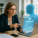 Frau und KI Berater